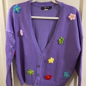 Daisy Street Flower Cardigan